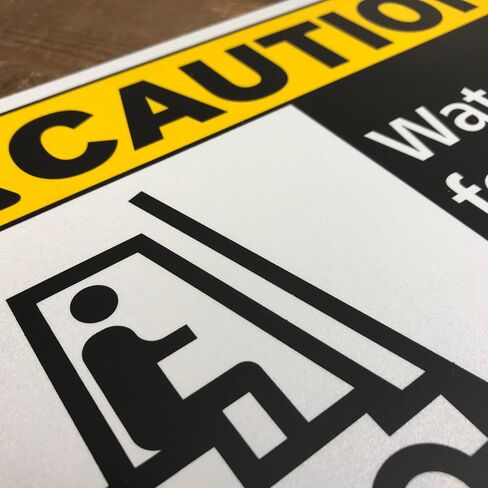 TRADESAFE Watch for Fork Truck Traffic Sign, Caution Sign, Quick Install Aluminum Safety Sign, Light Reflective, UV-Resistant, Waterproof Signs for Business, 14" X 10" Safety Signs & Signals in Saudi Arabia