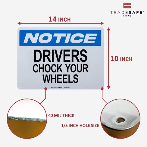 TRADESAFE Watch for Fork Truck Traffic Sign, Caution Sign, Quick Install Aluminum Safety Sign, Light Reflective, UV-Resistant, Waterproof Signs for Business, 14" X 10" Safety Signs & Signals in Saudi Arabia