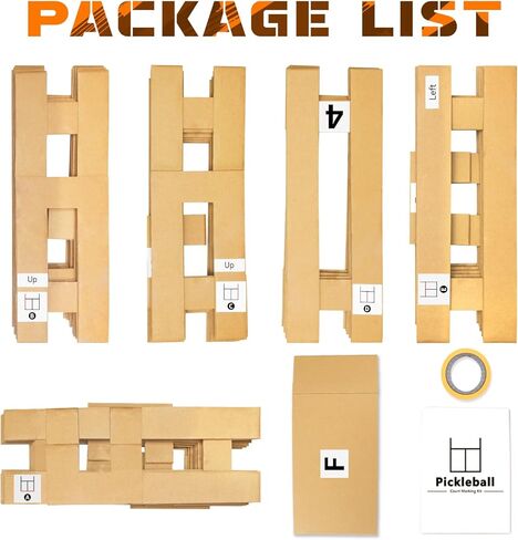 Pickleball Court Stencil, Reusable Cardboard Pickleball Court Lines, Easy to Set Up with Clear Instruction, Professional Size Court Marking Kit for Driveway, Backyard and Parks in Saudi Arabia