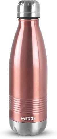 Milton Duo DLX 350 Thermosteel 24 Hours Hot and Cold Water Bottle, 1 Piece, 350 ml, Rose Gold | Leak Proof | Office Bottle | Gym | Home | Kitchen | Hiking | Trekking | Travel Bottle in Saudi Arabia
