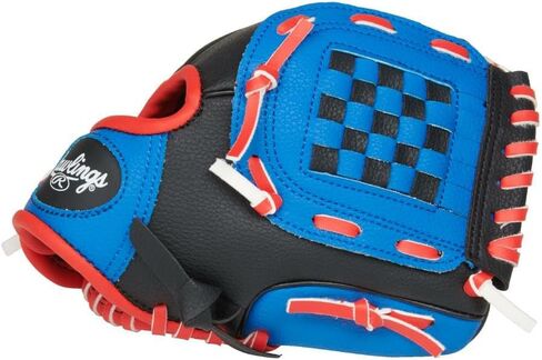 قفاز بيسبول للشباب من Rawlings Kids' Players Series 8.5 بوصة (أزرق/أحمر/أسود) in Saudi Arabia