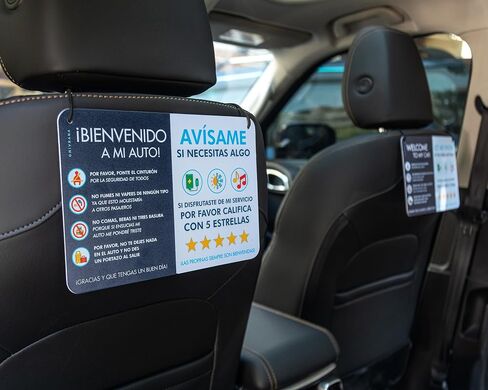 Rideshare Car Sign 2-Pack — Better Customer Relations, Higher Ratings and More Tips with Universal Sign, Accessory for Rideshare Drivers – 9" x 6" (Blue and Grey) in Saudi Arabia
