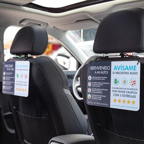 Rideshare Car Sign 2-Pack — Better Customer Relations, Higher Ratings and More Tips with Universal Sign, Accessory for Rideshare Drivers – 9" x 6" (Blue and Grey) in Saudi Arabia