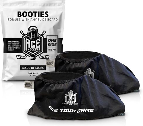 أحذية انزلاقية من أجل انزلاق سلس (قابلة لإعادة الاستخدام وقابلة للغسل) - متوافقة مع جميع ألواح اللياقة البدنية/الهوكي - تصميم سهل الانزلاق - مقاس واحد يناسب الجميع in Kuwait