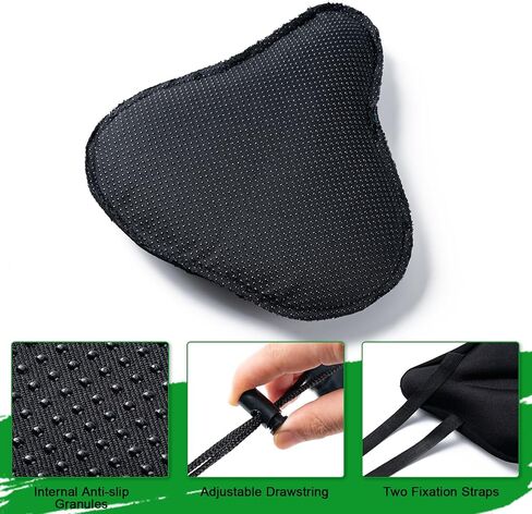 BOOMIBOO Bike Seat Cushion-Gel Padded Bike Seat Cover for Men & Women Adjustable Bicycle Seat Cushion Soft Bike Saddle Cover Compatible with Peloton, Mountain and Road Bikes in Saudi Arabia