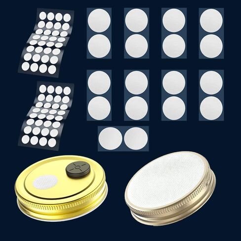 لوازم نمو الفطر 0.25 ميكرومتر - 18 قطعة - 68 مم قرص مرشح الفطر المطبق تحت غطاء جرة واسع الفم لزراعة الفطر in Kuwait