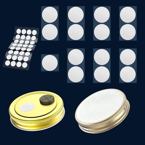 Mushroom Growing Supplies 0.25 μm - 18Pcs - 68mm Filter Filter Disc Mushroom Applied Under Wide Mouth Jar Lid for Mushroom Cultivation in Saudi Arabia