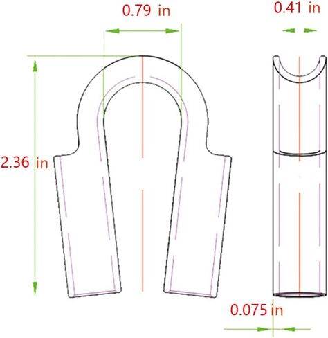 1/4" Stainless Steel Wire Rope Tube Thimble Cable Thimble (Pack of 4) in Saudi Arabia