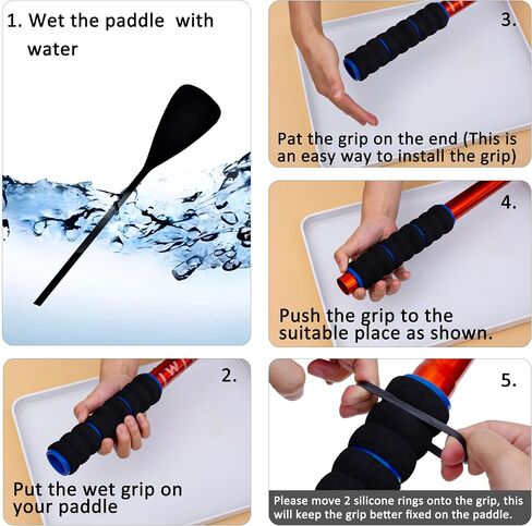 Kayak-Paddle-Grips-2-Pack - No-Slip Oar-Grip for Take-Apart Paddles,Blister Prevention Kayaking Accessories(Diameter 30mm/1.18 inches) in Saudi Arabia
