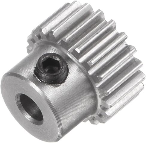 Mod 0.5 Pinion Gear 20 سنًا - [تجويف 3 مم × ارتفاع 5 مم] ترس المحرك التفاضلي المحفز لقطع غيار السيارات طراز RC، علبة التروس، استخدام المطحنة الكهربائية، الفولاذ المقاوم للصدأ، لون فضي in Saudi Arabia