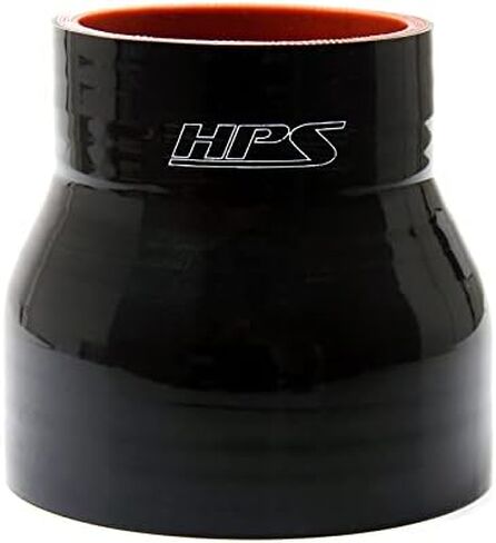 HPS HTSRNBLK-033 1.25 بوصة - 1.75 بوصة معرف، 3 بوصة طول، خرطوم توصيل مخفض من السيليكون، درجة حرارة عالية معززة بـ 4 طبقات، سيليكون، أسود in Saudi Arabia