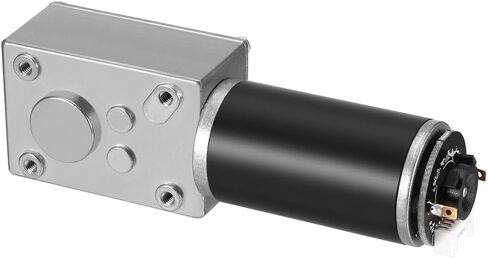 Uxcell DC 12V 55RPM 8.5Kg.cm محرك تروس دودي ذاتي القفل مع تشفير وكابل، محرك تخفيض سرعة عزم الدوران العالي in Saudi Arabia
