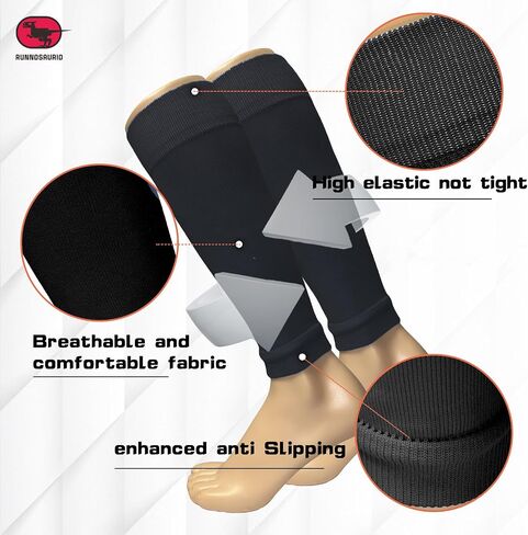 3 PACK Light Compression Calf Leg Sleeves knee sleeves for men and women for Running Soccer Cycling in Saudi Arabia