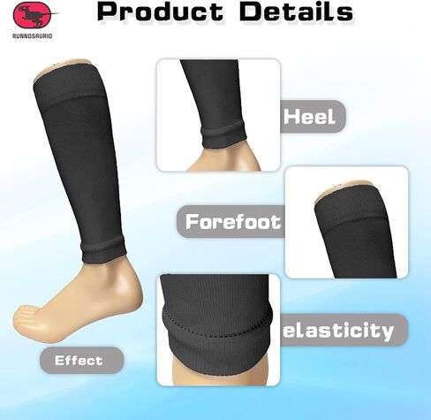 3 PACK Light Compression Calf Leg Sleeves knee sleeves for men and women for Running Soccer Cycling in Saudi Arabia