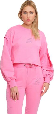 Women's Oversized Crop Top Sweatshirt And Joggers Set in Saudi Arabia