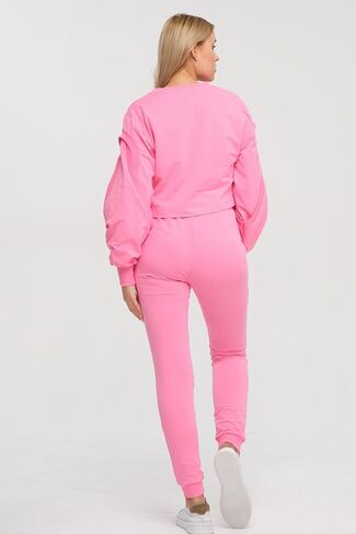 Women's Oversized Crop Top Sweatshirt And Joggers Set in Saudi Arabia