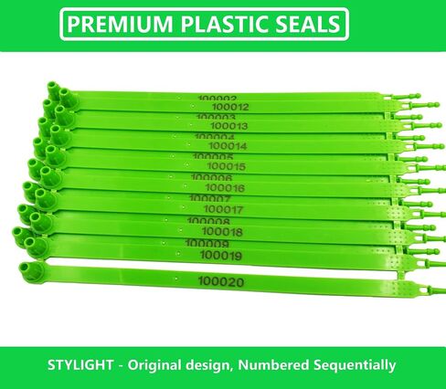 100 Plastic Trailer Seals, Truck Seals, Plastic Seals, Shipping Seals, Plastic Tamper Evident Seal (100, Blue) in Saudi Arabia