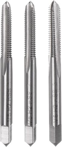 uxcell 3pcs Metric Hand Tap Set, M3 x 0.5 Taper/Plug/Bottom Thread Screw Taps, High Speed Steel Hand Threading Tapping Tool Kit in Saudi Arabia