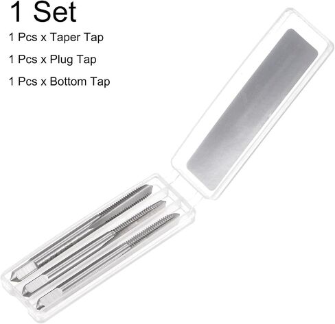 uxcell 3pcs Metric Hand Tap Set, M3 x 0.5 Taper/Plug/Bottom Thread Screw Taps, High Speed Steel Hand Threading Tapping Tool Kit in Saudi Arabia