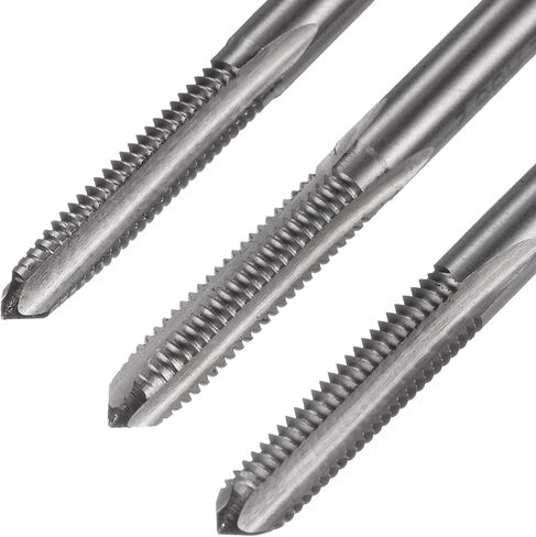 uxcell 3pcs Metric Hand Tap Set, M3 x 0.5 Taper/Plug/Bottom Thread Screw Taps, High Speed Steel Hand Threading Tapping Tool Kit in Saudi Arabia