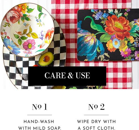 MACKENZIE-CHILDS Enamel Creamer and Sugar-Bowl Set, Cream Dispenser and Sugar Holder, Unique Kitchen Decor, Rosy Check in Saudi Arabia