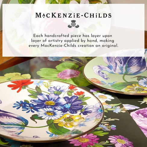 MACKENZIE-CHILDS Enamel Creamer and Sugar-Bowl Set, Cream Dispenser and Sugar Holder, Unique Kitchen Decor, Rosy Check in Saudi Arabia