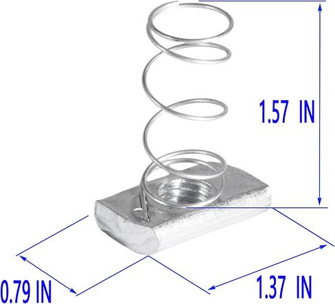 Spring Channel Nut - 24 -Pack of 3/8-16 Size Spring strut Channel Nut with Zinc Electroplate Finish for Easy Installation in Saudi Arabia