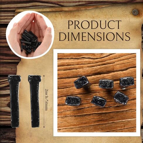 25 Pcs Antique Head Nails Decorative Antique Black Nail Railroad Spike Iron Nails for Hanging Handmade Project(2 Inch) in Saudi Arabia