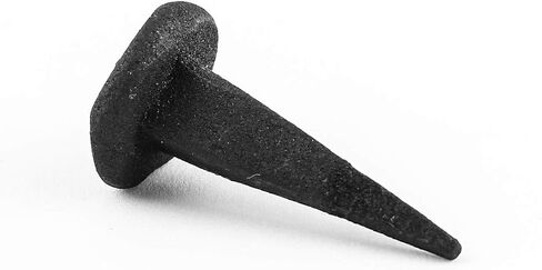 Renovators Supply Manufacturing Black Wrought Iron Nails 1.38" L Small Round Clavos Decorative Nails for Barn, Gate, Window Shutter Or Doors with Black Powder Coat Finish Home Hardware Pack of 10 in Saudi Arabia