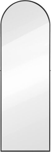 YSSOA Full Length Mirror, Floor Mirror, Standing Mirror, Leaning Mirror, Full Body Mirror, Large Mirror, Bedroom Mirror with Black Aluminium Frame, Black, 65"x22" in Saudi Arabia