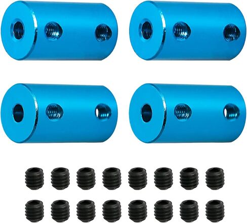 Aopin 4mm to 8mm Rigid Couplings Set Screw Shaft Stepper Motor, Length 25mm / 1" Motor Coupler Connector Rigid with Screw for 3D Printer, RC Robot, Car Model Shaft, CNC Machine, DIY Encoder 4 Pcs in Saudi Arabia