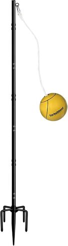 Garbuildman Tetherball Set with Ball & Rope for Outdoor Backyard, Adjustable Tether Ball Pole with Screw Reinforcement 5-Prong Base for Playground, Outside Ball Games Sports for Kids & Adults in Saudi Arabia
