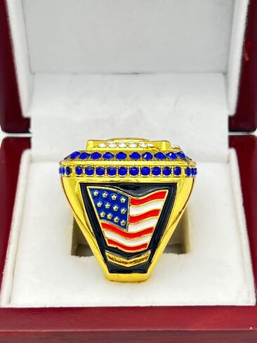 Discount Sports Rings HOME PLATE LEAGUE CHAMPION RING — GOLD BODY, BLUE STONE Item 5-34, Clear,Blue,Gold in Saudi Arabia