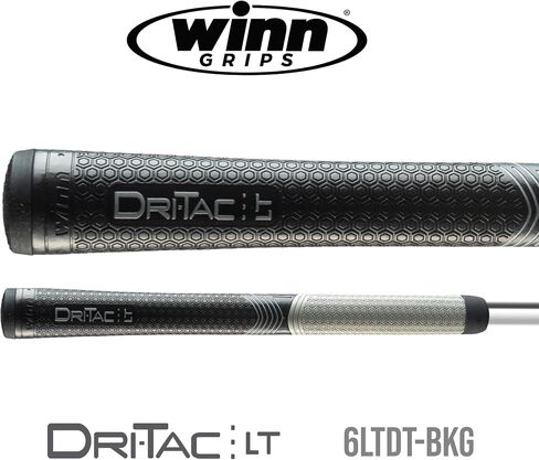 WINN DRI-TAC LT MIDSIZE Golf Grip - Non-Slip Comfort, Moisture-Wicking, Shock Absorption, AVS Technology, Hand Alignment & Arthritis Relief, Better Control with Lighter Grip Pressure, Ideal for Hand Injuries, Less Tapered Profile for Easier Gripping in Saudi Arabia