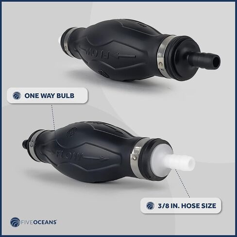 Five Oceans 3/8-Inch Fuel Primer Bulb, Universal Outboard Fuel Line Primer Bulb, Large EPA/CARB Approved, Compatible with Ethanol Blended Fuels - FO4279 in Saudi Arabia