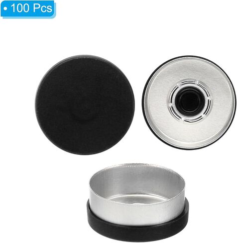 PATIKIL 13mm Flip Off Caps, 100 Pcs Flip Off Caps Flip Off Seals Flip Off Vial Seals Plastic Aluminum Caps Cover for Glass Vial, Purple in Saudi Arabia