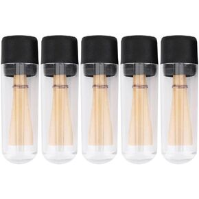 Bassoon Reeds Replacement, Pack of 5 Bamboo Bassoon Medium Soft Medium Instrument Accessories, Reeds Holder Container Box for Bassoon Reeds Tube Instrument Bassoon Accessories