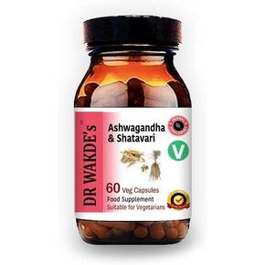 DR WAKDE's Ashwagandha & Shatavari Capsules (60 Veg Caps, Rejuvenating Herbs, Energy Support, Ayurvedic Supplement, Vegan, Herbal, All Natural, Made in UK)
