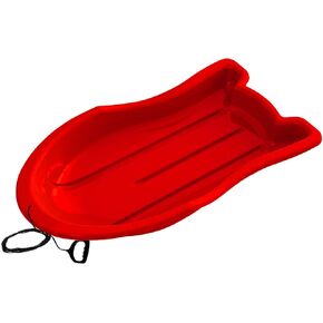 Era 37-inch Booster Adventurer Sled with Tow Rope — 1 Rider Kids' Plastic Toboggan, Red