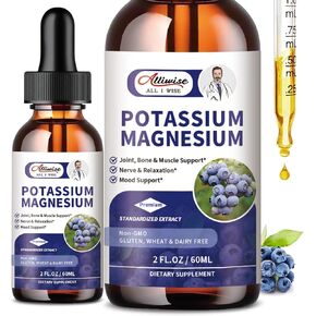 2 Pack Potassium Magnesium Supplement Liquid - High Absorption Calm Magnesium Complex 500mg & Potassium 99mg Plus Calcium, Vitamin D3, Zinc for Leg Cramps & Bone & Energy & Immune Support - 4 Fl oz