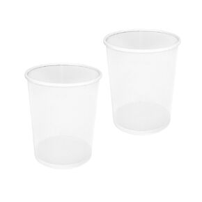 Seville Classics 2-Pack Steel Mesh Round Trashcan Wastebasket for Trash or Recycle in The Home, Office, or Garage, Black, 6 Gallon