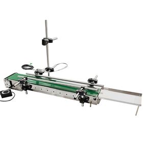 Automatic small assembly line conveyor 23.6-inch intelligent equipment Production line small intelligent filling machine special conveyor double guardrail, including optical fiber sensor