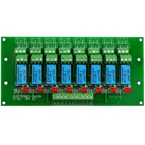 Electronics-Salon 8 Channel DPDT Signal Relay Module Board (Operating Voltage: DC 12V)