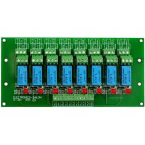 Electronics-Salon 8 Channel DPDT Signal Relay Module Board (Operating Voltage: DC 12V)