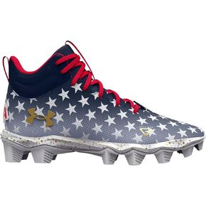 Under Armour Kids Spotlight Franchise USA Football Cleats Red/White/Navy Size 2