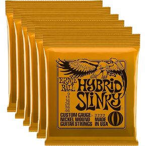 Ernie Ball 2222 Hybrid Slinky 9-46 (6 Pack Bundle)