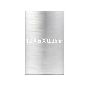 6061-T6 Aluminum Sheet Plate 1/8 Thick - 2PCS 12" x 12" x 1/8" (0.12inch) Aluminum Metal Plate Rectangle Flat Stock with Protective Film Heat Treatable Aluminum Panel for DIY Craft, Industry