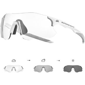 نظارات شمسية رياضية OutdoorMaster HawkSharp HD فوتوكروميك للرجال والنساء، نظارات شمسية TR90 UV400 للحماية من الأشعة فوق البنفسجية لركوب الدراجات in Kuwait