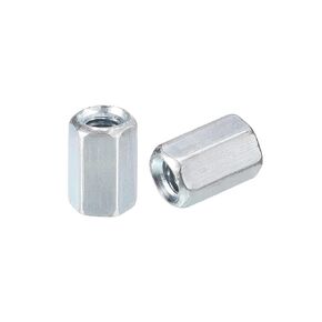 uxcell 5pcs M14x19x50mm Coupling Nuts - Galvanized Carbon Steel Hex Threaded Rod Coupler for Furniture, Electronic, Industrial