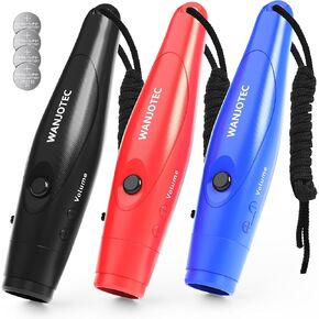 Electronic Whistle, 3 Pack Electronic Whistle, 3 Tone High Volume Emergency Whistle for Referees Coaches Teachers, Hand Push Whistle with Lanyard for Outdoor Sports Safety and Pet Training